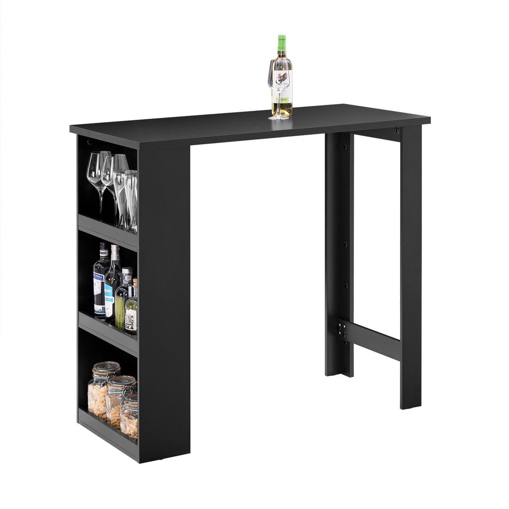 SoBuy Küchentheke Bartisch mit 3 Ablageflächen, Stehtisch Produktbild 