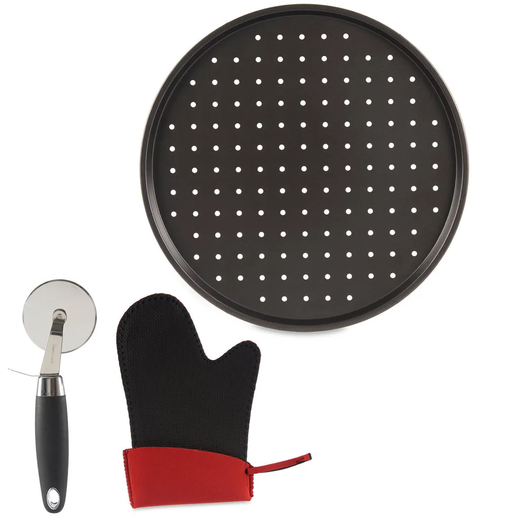 Smart Kit Pizza: Teglia Antiaderente 32cm e Accessori Taglio Rapido
