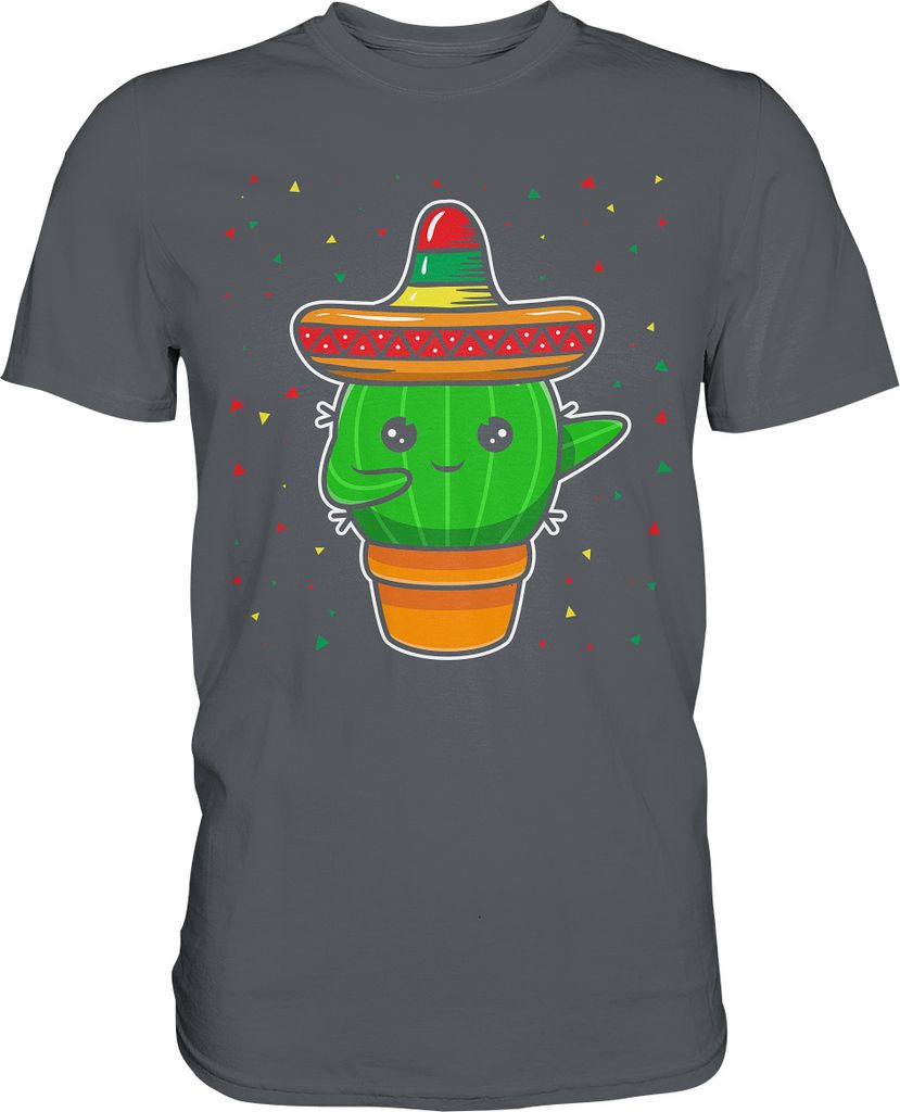 Party Mexiko Kaktus T-Shirt – Dark Grey / M Produktbild 