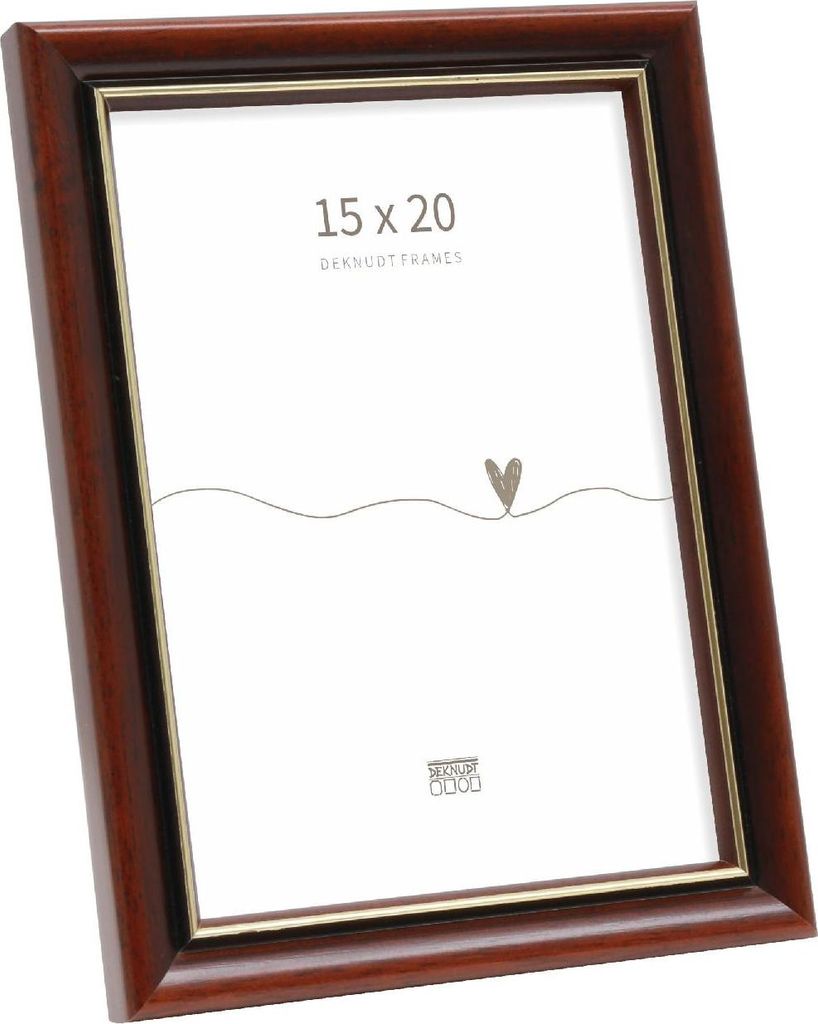Klassischer Fotorahmen Deknudt S407H2, 15 x 20 cm, braun