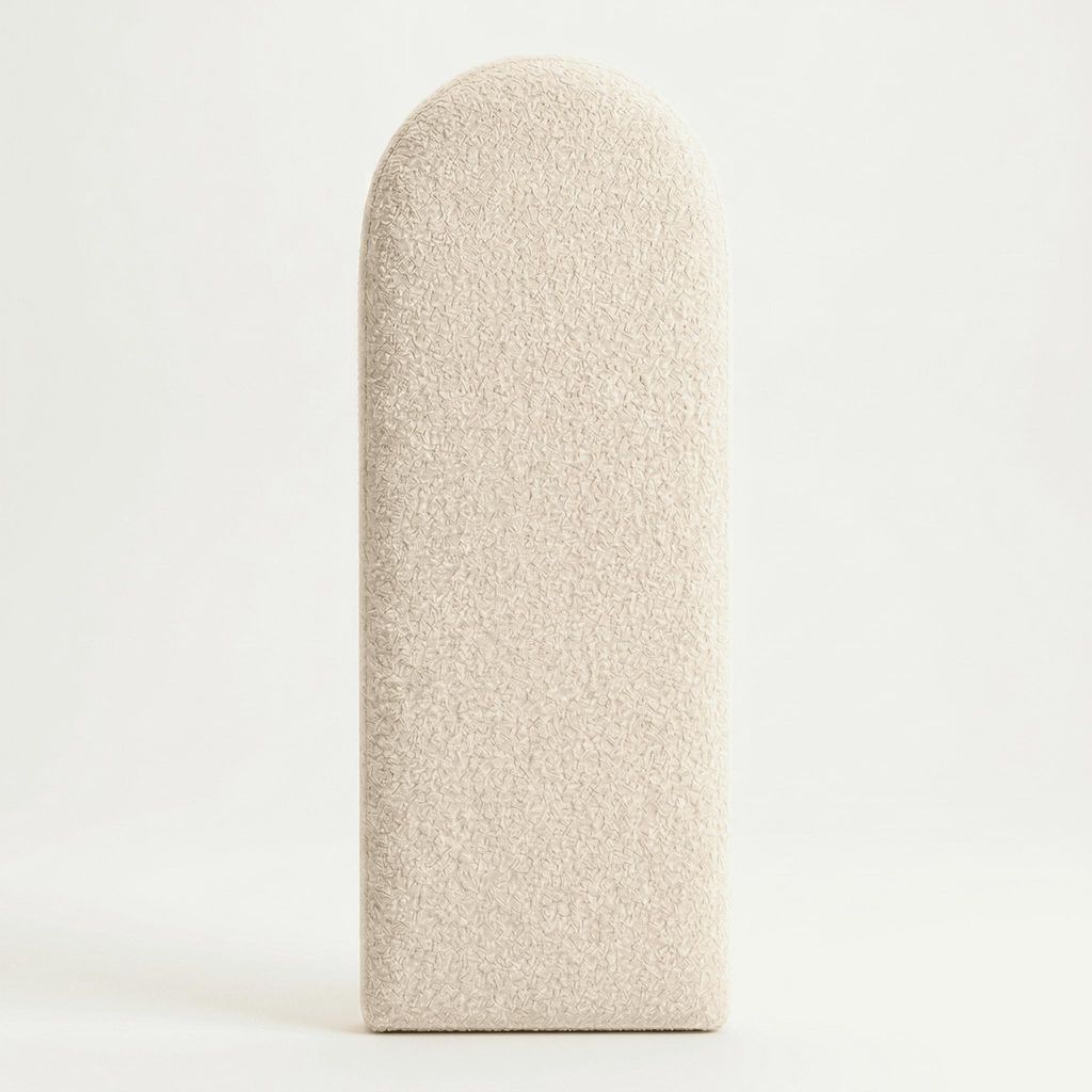 LIKMA Wandkissen Bouclé Polsterpaneel 60x20 cm Creme Produktbild 