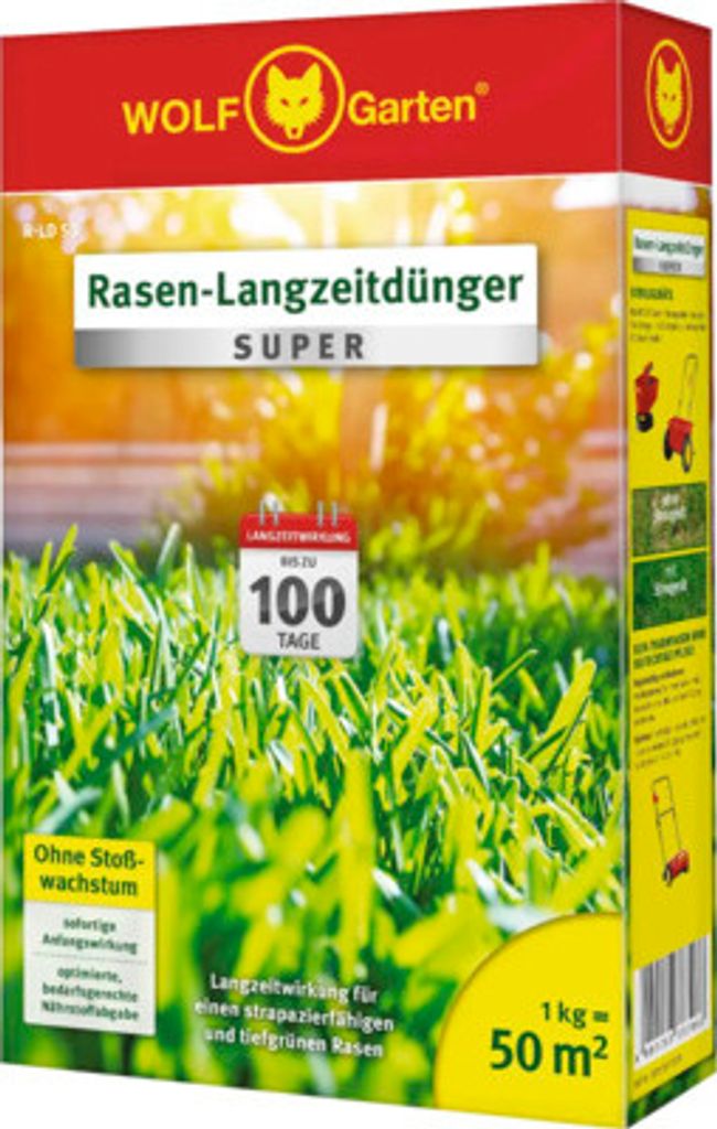 Rasen-Langzeitdünger WOLF Garten 'Super' 0,5 kg für 50 m²