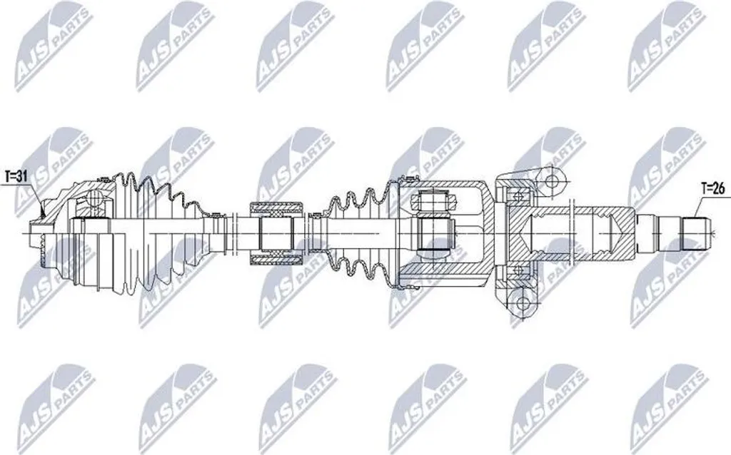 Cardan de Transmission Avant pour BMW X2 NTY NPW-BM-141 Qualité OE