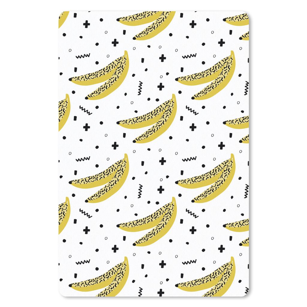 MuchoWow Mauspad Mousepad Obst - Bananen - Muster 18x27 cm - Mousepads - Maus Mat - Pad - Mausunterlage