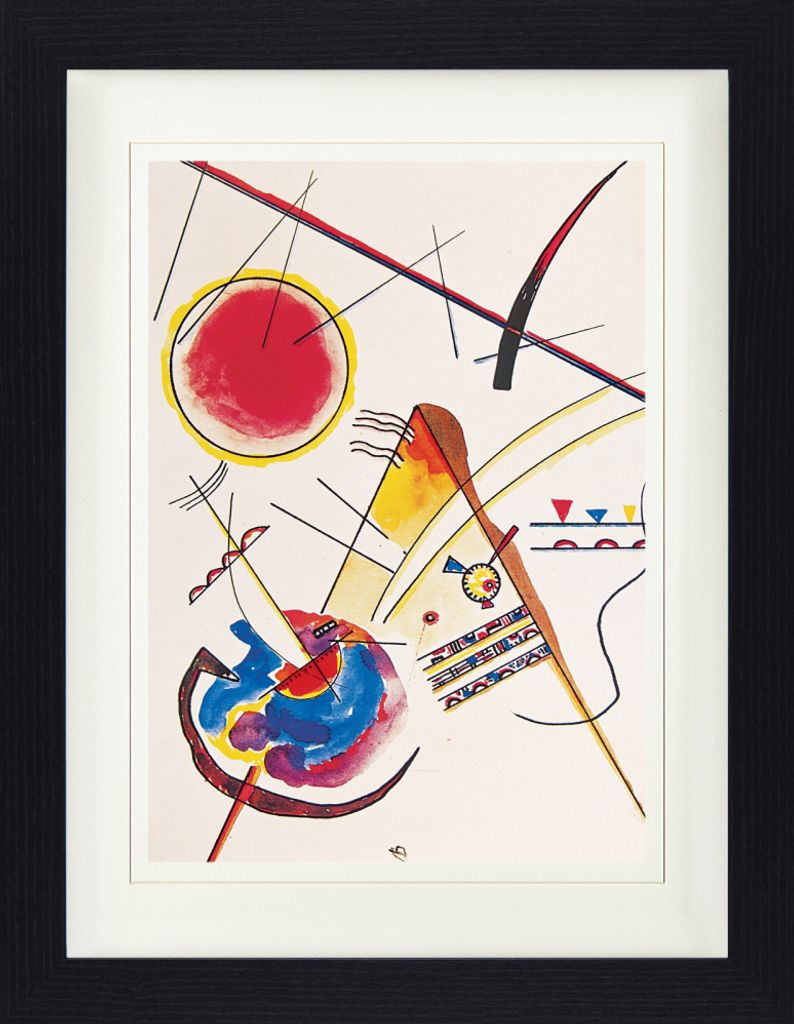 Wassily Kandinsky Gerahmtes Bild Mit Edlem Passepartout | Wand-Bilder | Im Bilderrahmen - Aquarell Aus Dem Gästebuch Hess, 1925 (40 x 30 cm)