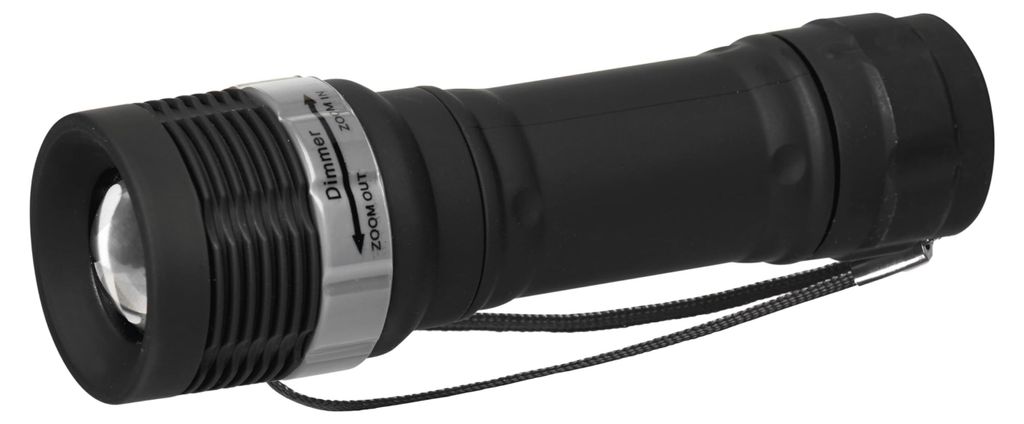 EMOS LED Zoombare Taschenlampe, IP43 wasserdicht und Produktbild 