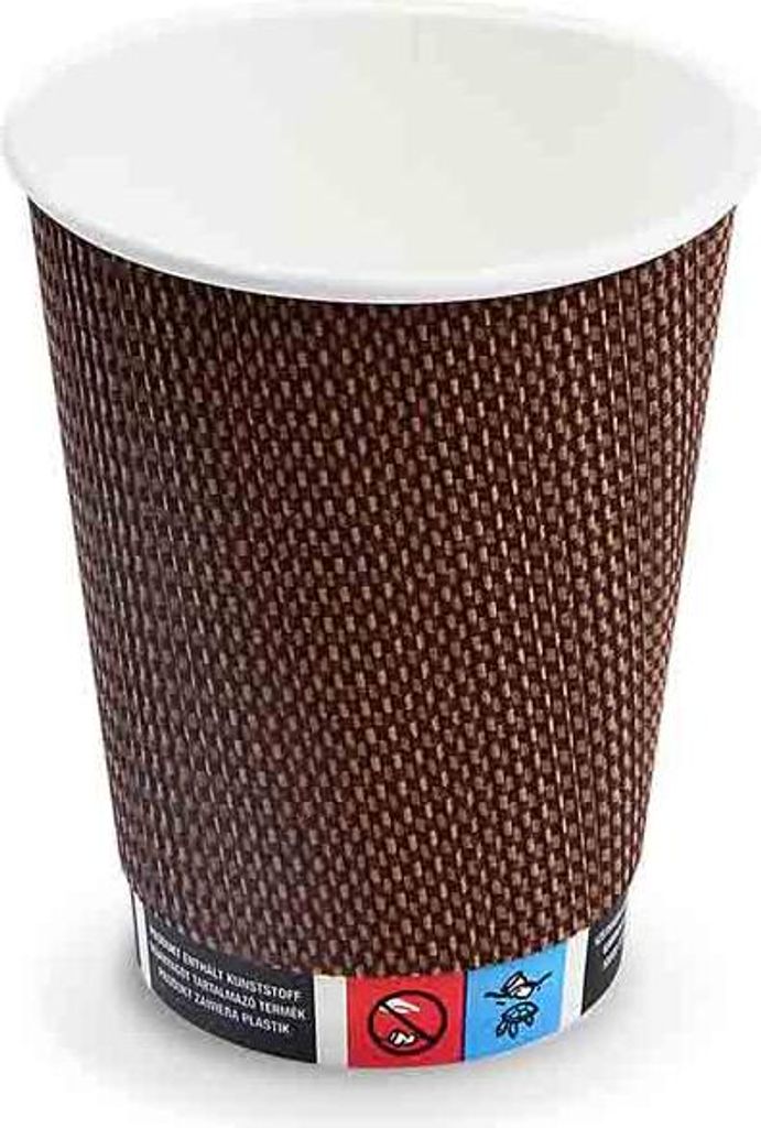 400 2W Coffee to go Kaffeebecher „Premium“ Ø90x110mm 300ml doppelwandig braun