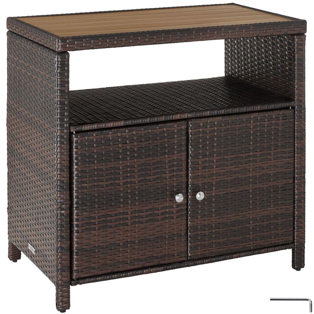 tectake® Gartenschrank Monscia höhenverstellbare Füße, 90 x Produktbild 