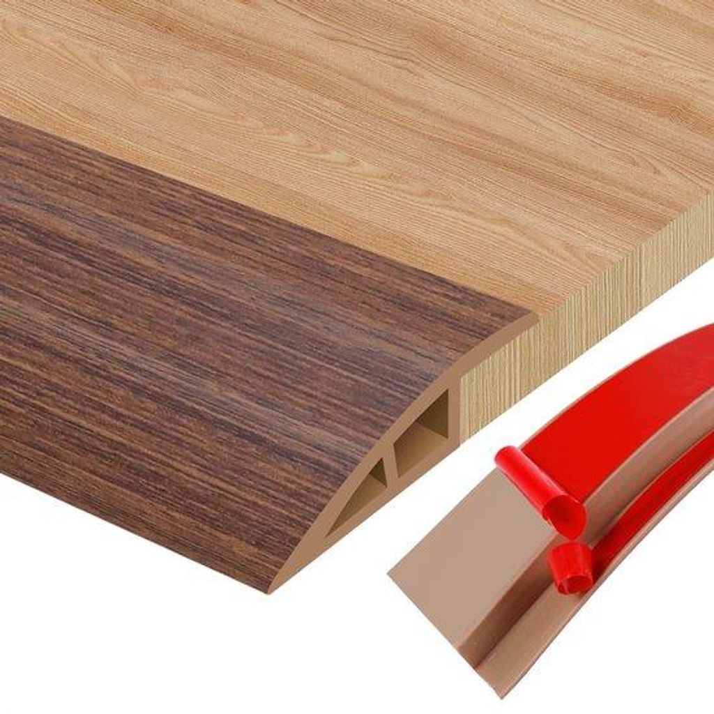 Selbstklebendes Übergangsprofiel, PVC, für Fußboden und Teppich, grau, 50mm