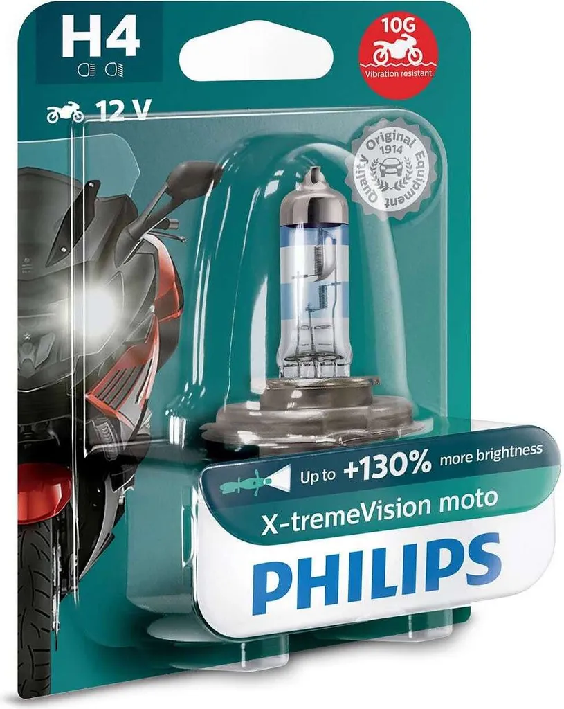 Lampadina H4 Philips X-tremeVision Moto 12V 60/55W - Offerta x1