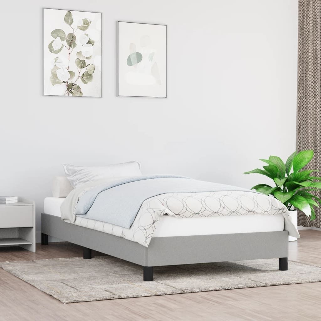 Maison Exclusive - Bettgestell ohne Matratze Hellgrau 80x200 cm Stoff