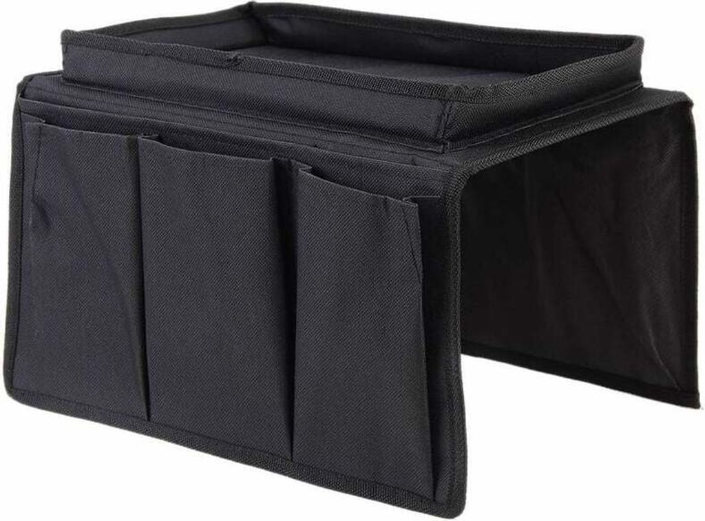 Sofa-Armlehnen-Organizer, Fernbedienungs-Sofa-Halter, Oxford-Stoff-Sofa-Organizer mit Getränkehalter-Tablett für Liege-Matratzen-Sessel-Armlehnen...