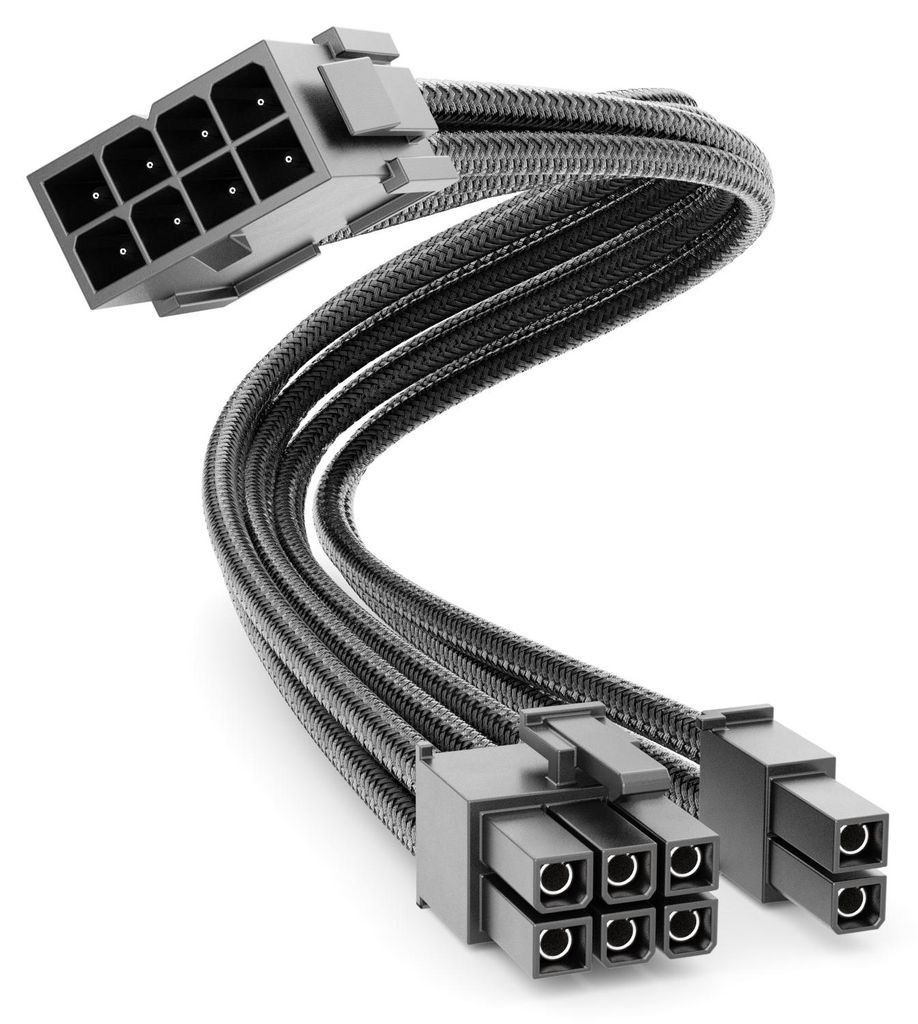 deleyCON 6+2 Pin PCI Express GPU Grafikkarte Strom Kabel Verlängerung 30cm - 18 AWG PSU PC Computer Netzteil Nylon Stromkabel Stromversorgung Stec...
