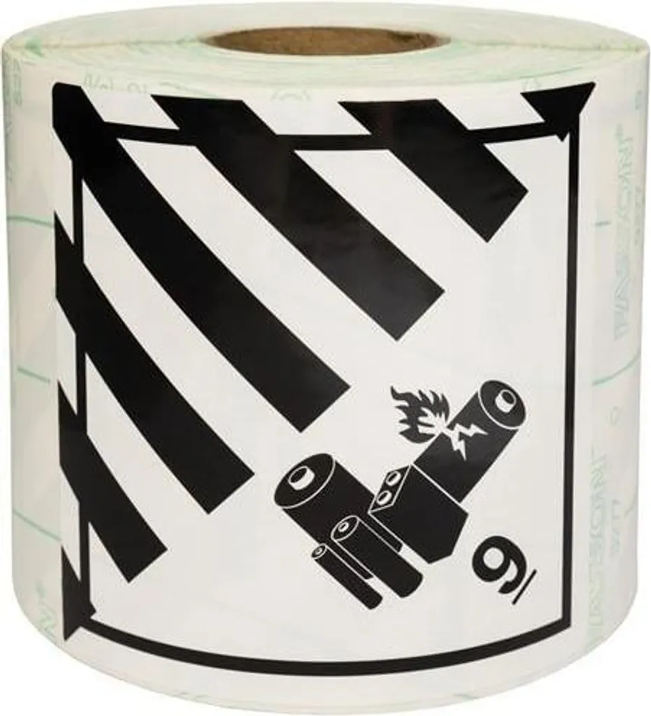 Étiquette 100x100mm Transpak en Polyéthylène PE Résistant Classe 9A