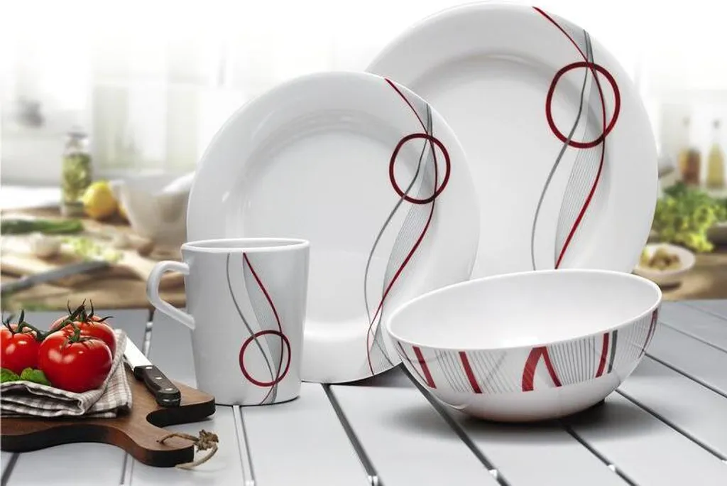 Set de vaisselle en mélamine IMOLA Camp4 pour 4 personnes - 16 pièces