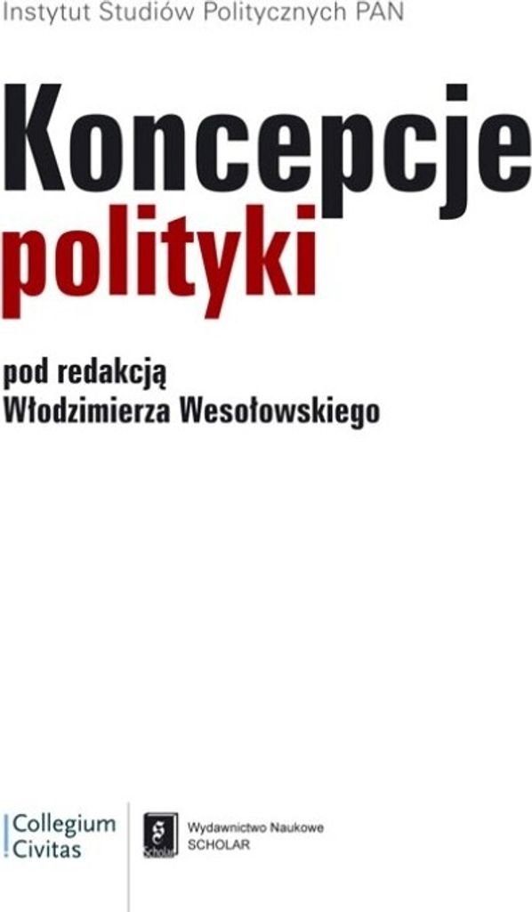 Konzepte der Politik - Włodzimierz Wesołowski (Hrsg.) (Buch auf Polnisch)
