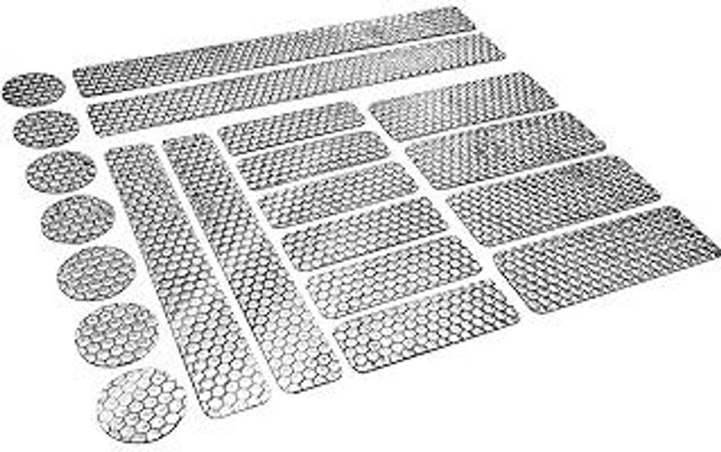 FUCHSI 21 STÜCK Reflektor Sticker - 5 Größen & Selbstklebend I Für mehr Sichtbarkeit im Dunkeln I Ideal als Kinderwagen Reflektoren Kleidung & ...