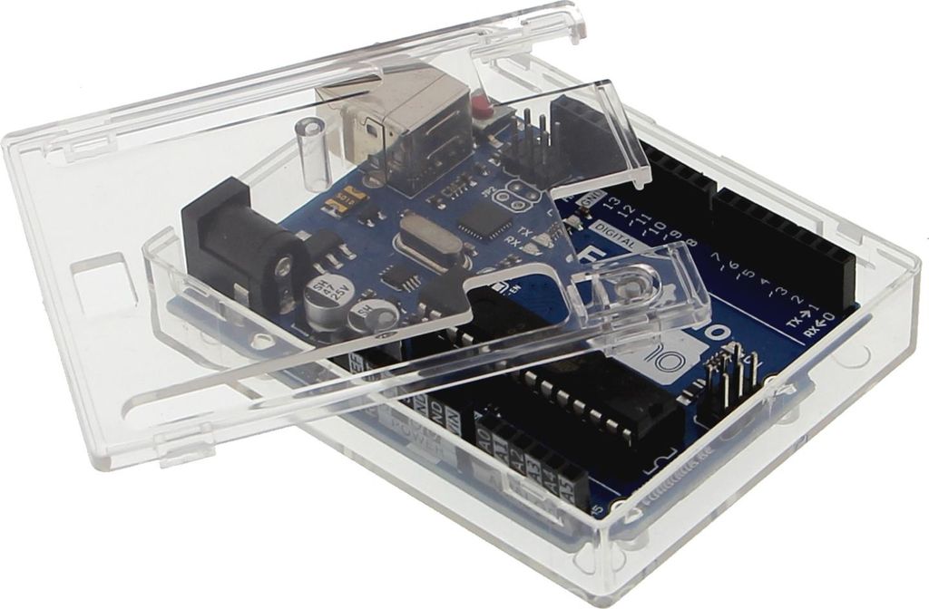Transparentes Kunststoffgehäuse für Arduino UNO