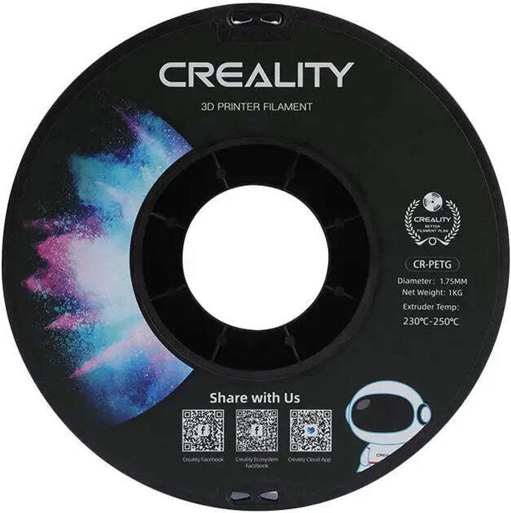 Creality Filament Creality CR-PETG 1KG 1.75mm, Schwarz Produktbild 3