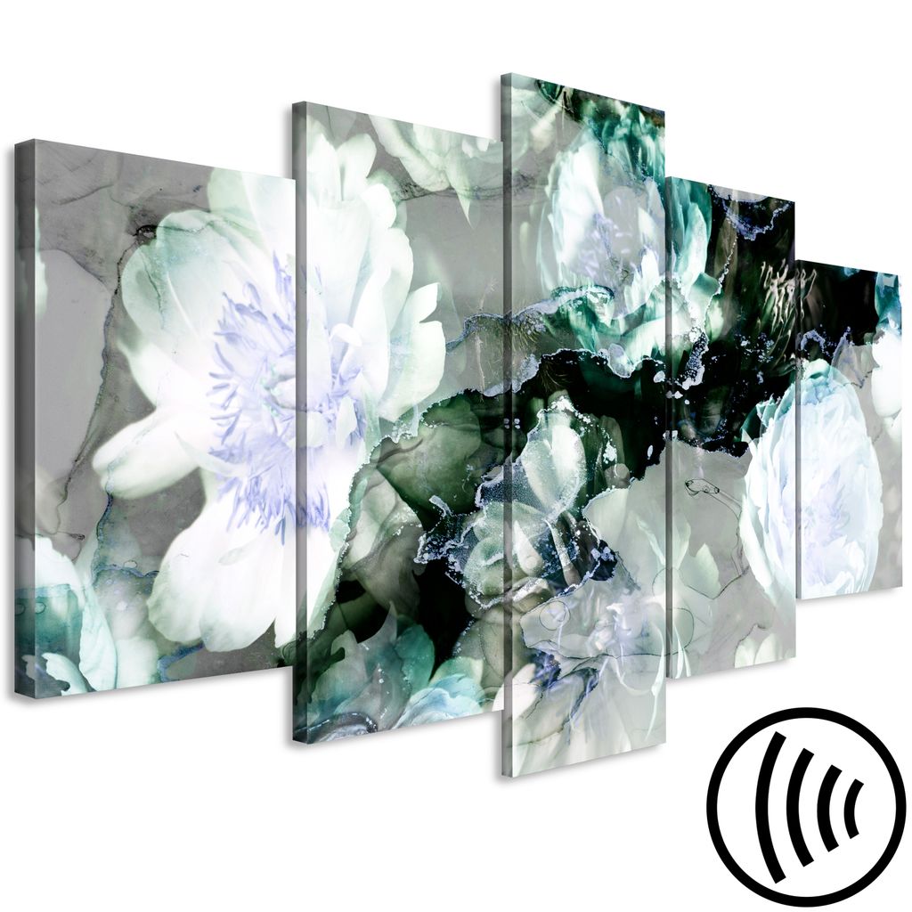 Akustikbild Abstrakt 200x100 cm Bilder Akustikschaum Hochleistungsschallabsorber Schallschutz Leinwand 5 tlg Wandbild Raumakustik Schalldämmung Bl...