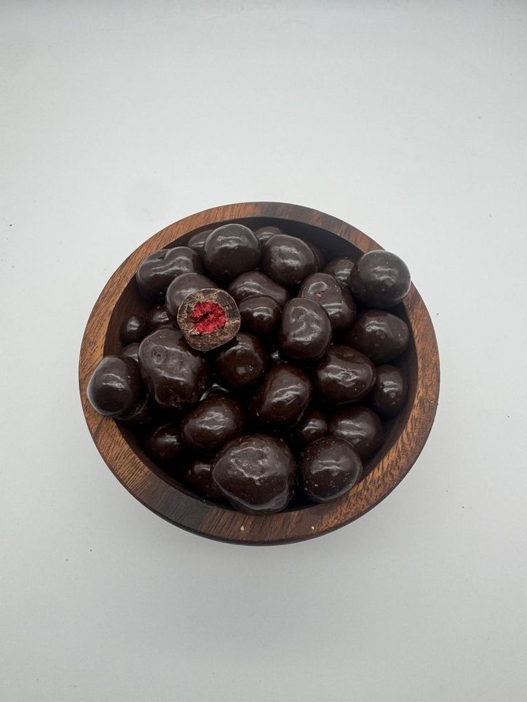 Himbeere,gefriergetocknet in Zartbitterschockolade 500g