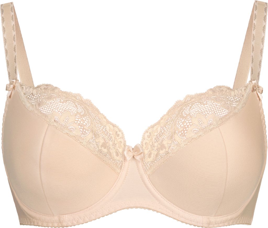 Teyli Halbgepolsterter Bügel-BH mit floraler Spitze Estel Female 204 beige 65L
