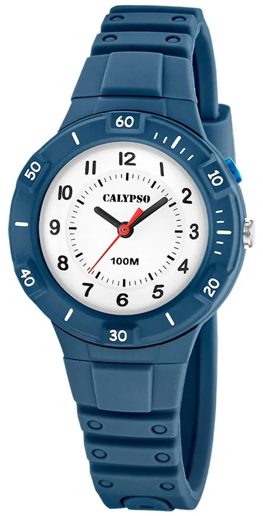 Montre Étanche 10 ATM Calypso K5886/2 pour Enfant avec Bracelet Bleu