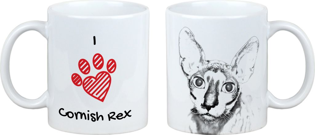 Cornisch Rex - Tasse mit Katze, entzückende Tasse mit Grafik, Geschenk mit Ihrem Foto von der Marke Art-Dog