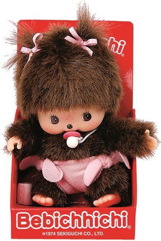 Bebichhichi fille | 13 cm | Poupée Monchhichi | Bébé avec Image du produit 