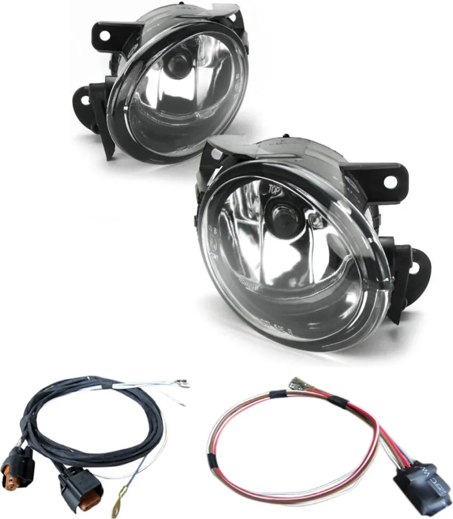 Kit Riparazione Fendinebbia VW Passat B6 3C: Fari Vetro + Cablaggio HB4