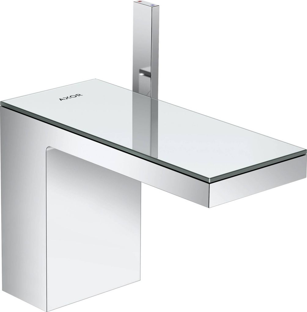 hansgrohe AXOR MyEdition Einhebel-Waschtischmischer 110, mit Push-Open Ablaufgarnitur, mit Platte, Ausladung 150mm, 47030000