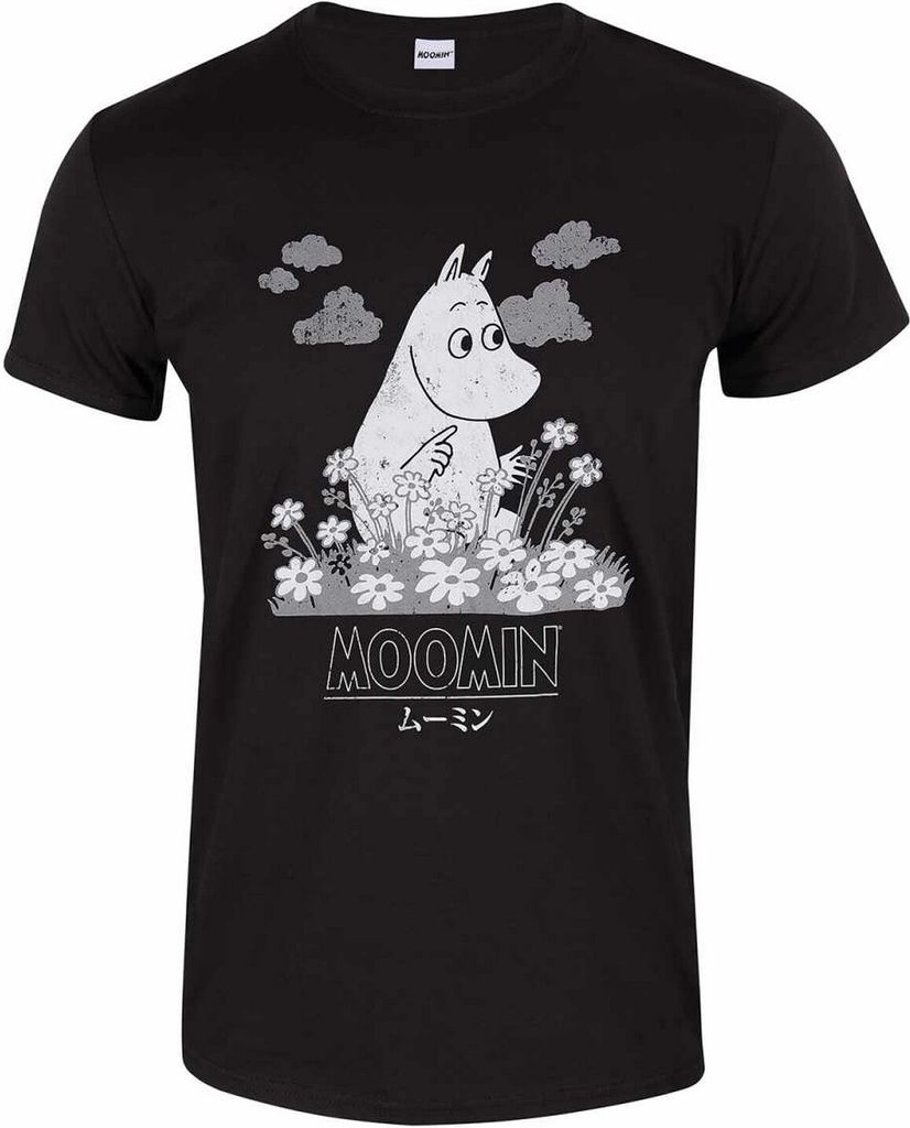 Moomin - T-Shirt für Herren/Damen Uni HE2949 (XL) (Schwarz)