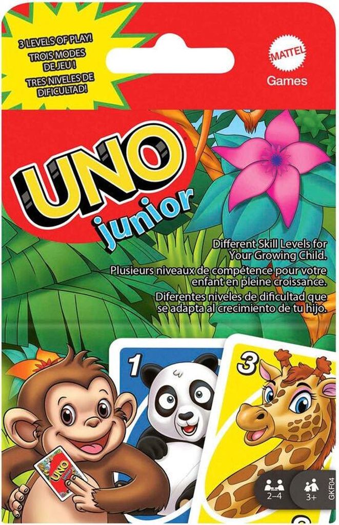 UNO Junior Kartenspiel für Kinder, lustiges Familienkartenspiel