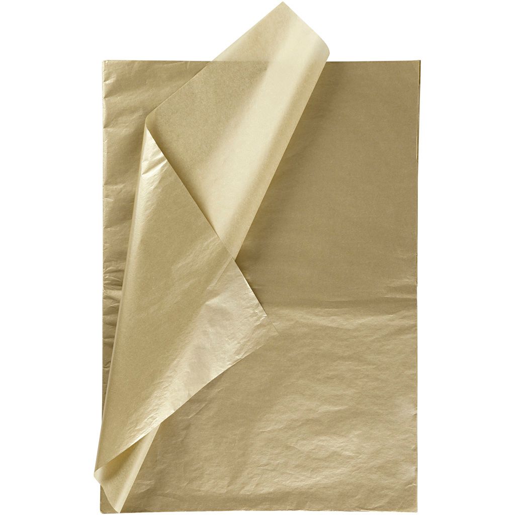 Creativ Company Seidenpapier, Blatt 50x70 cm, 17 gr, Gold, 25 Blatt 1 Box