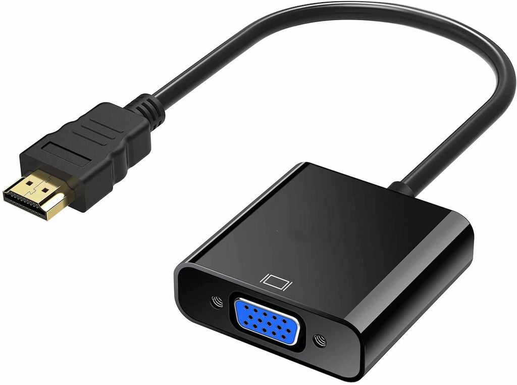 Mini HDMI Zu VGA Adapter Konverter Unterstützt Audio Und Video 1080P Weiß