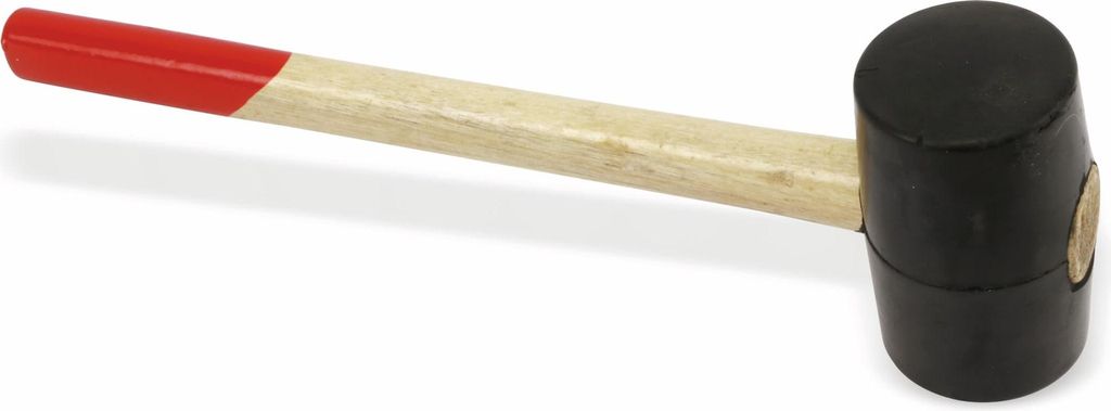 EUROTOOLS Gummihammer Ø 60 mm 480 Gramm, mit Holzgriff Produktbild 