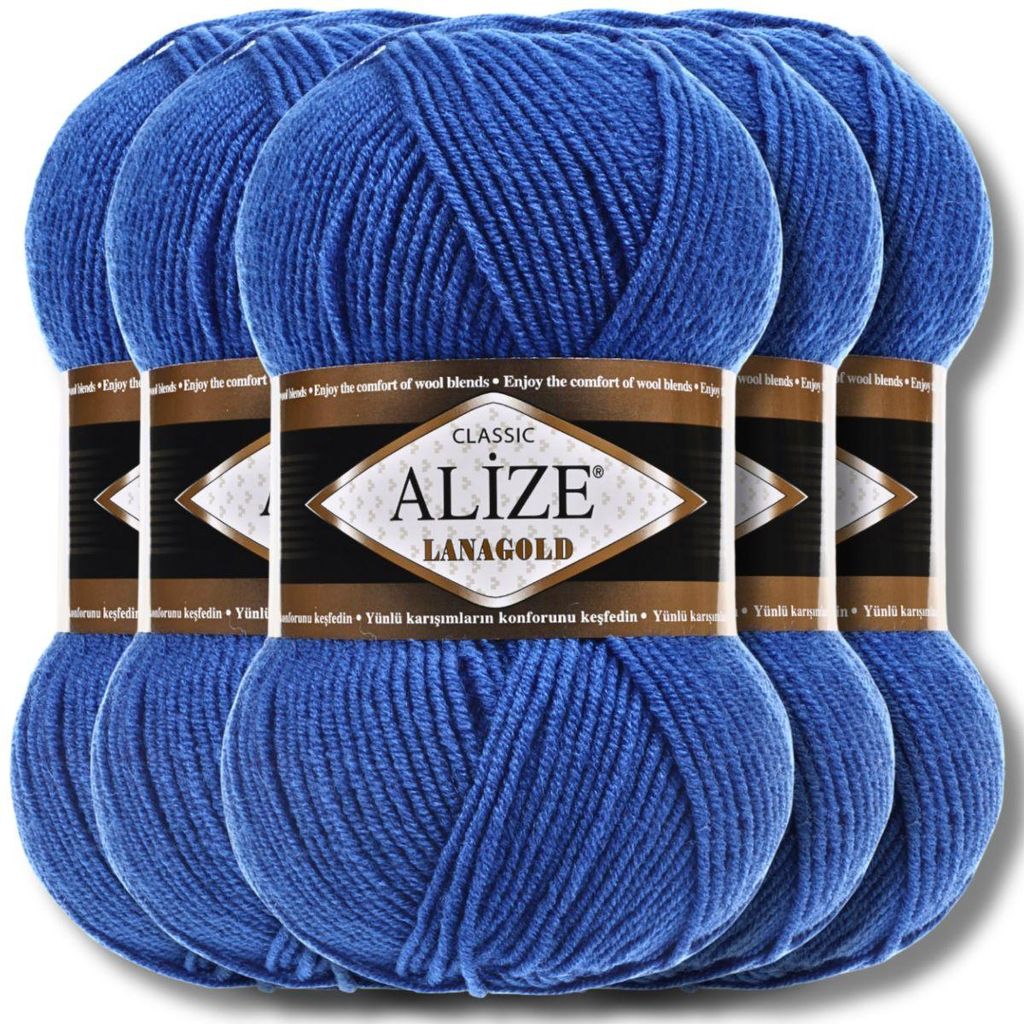 Alize 5x 100g Lanagold, hilo de punto y ganchillo, color Imagen del producto 