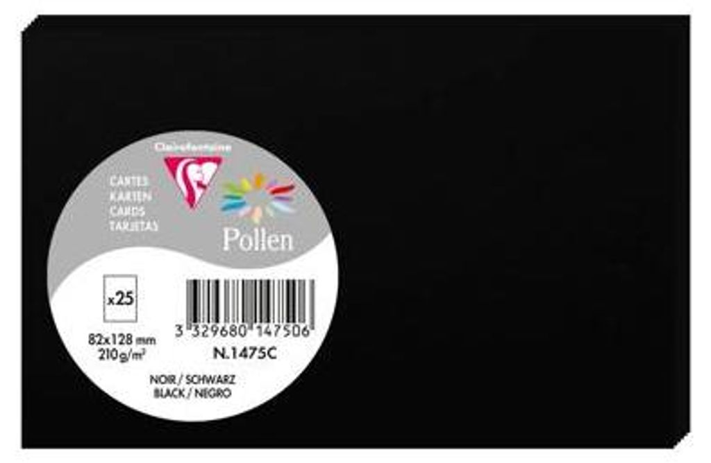 Clairefontaine Karte Pollen 82x128 schwa
