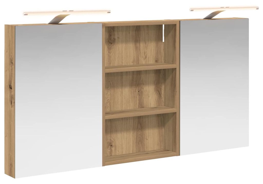 Badezimmerschrank-Set 3 pcs 120 x 10,5 x 60,5 cm Holzwerkstoff