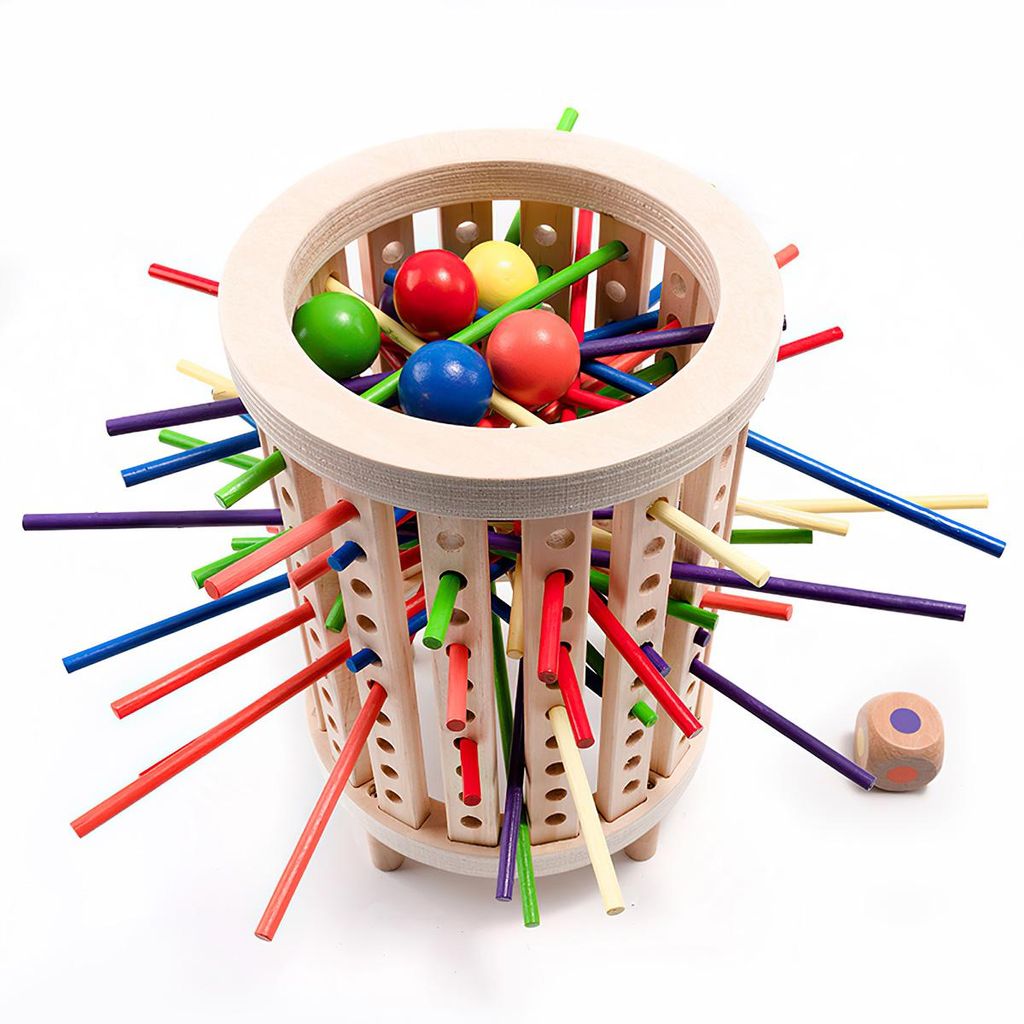 Stapelspielzeug Holz Steckspiel, Sortierspiel, Holzstäbchen Produktbild 