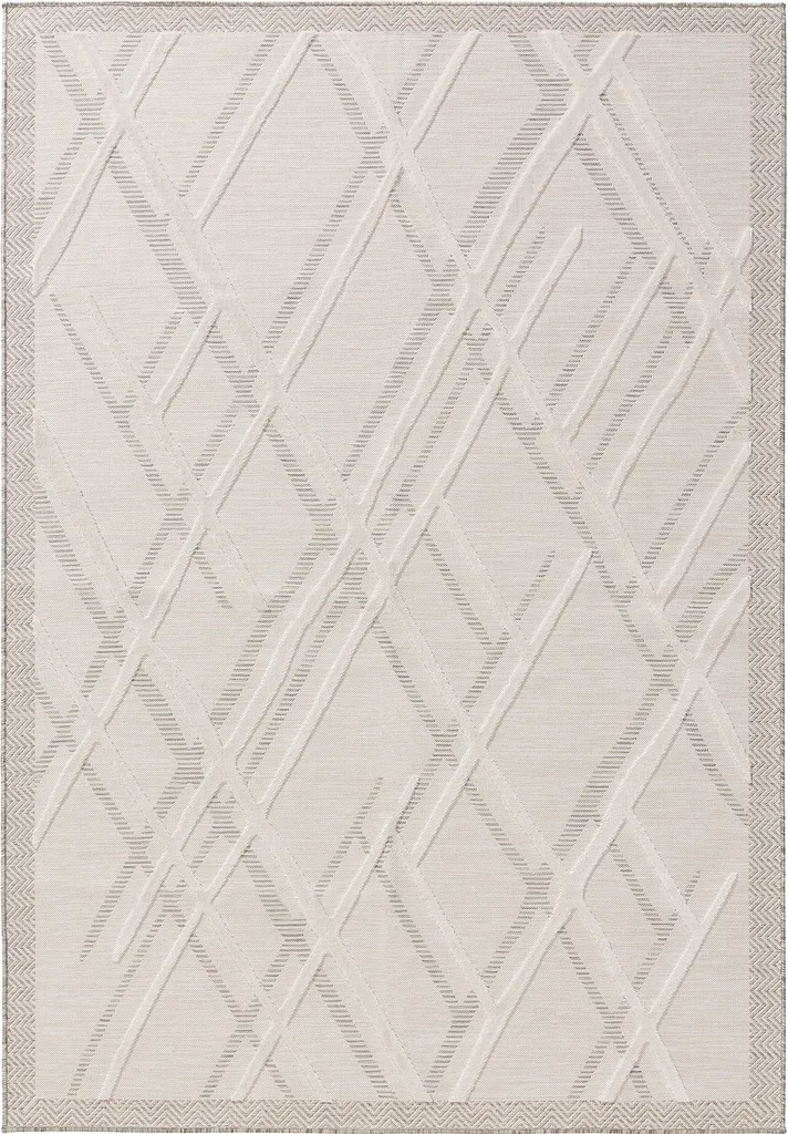 Tapis anti-taches et durable 160x230 cm Florenz Cream A1 intérieur/extérieur