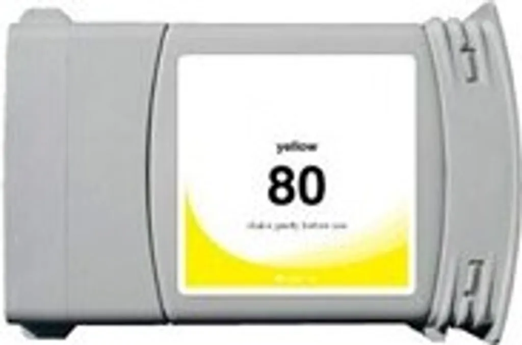 Encre Jaune HP 80 XL C6074A Compatible DesignJet 1050C Plus 350 ml