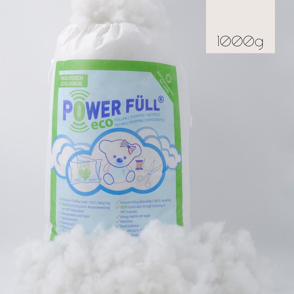 Power Füll® eco weiß | 1kg Nachhaltige Füllwatte | Produktbild 
