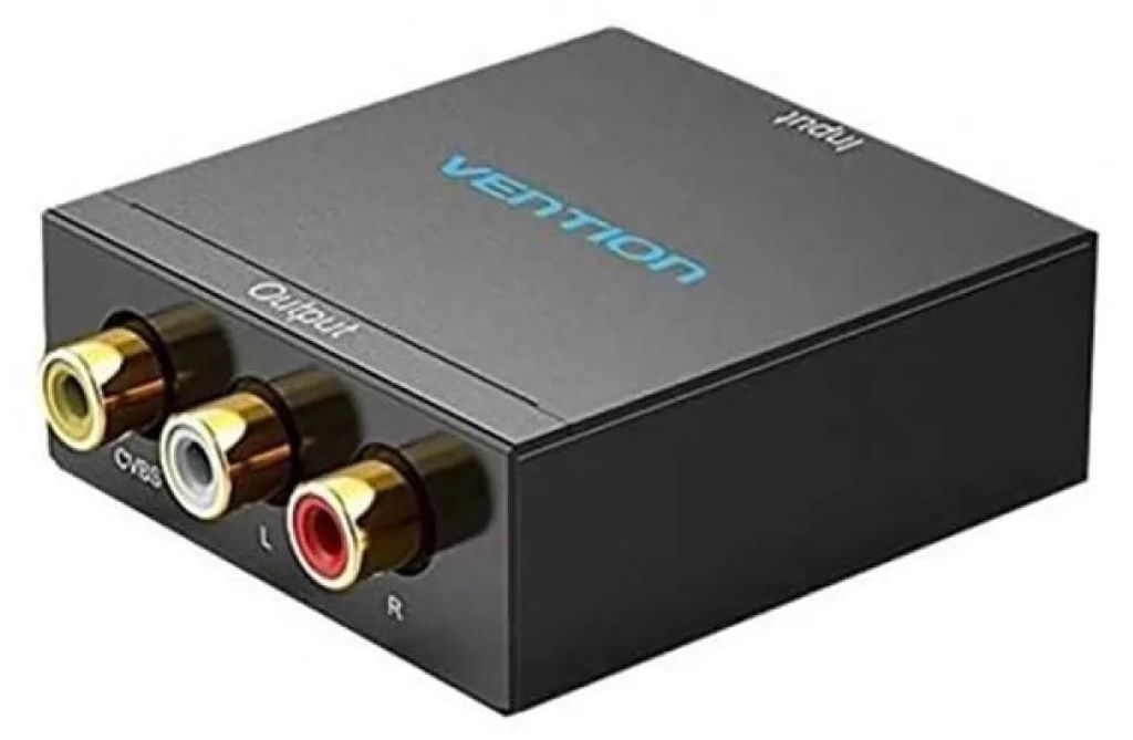Vention AEEB0, Aktivní vide převodník, Černá, Kov, Obrázek produktu 