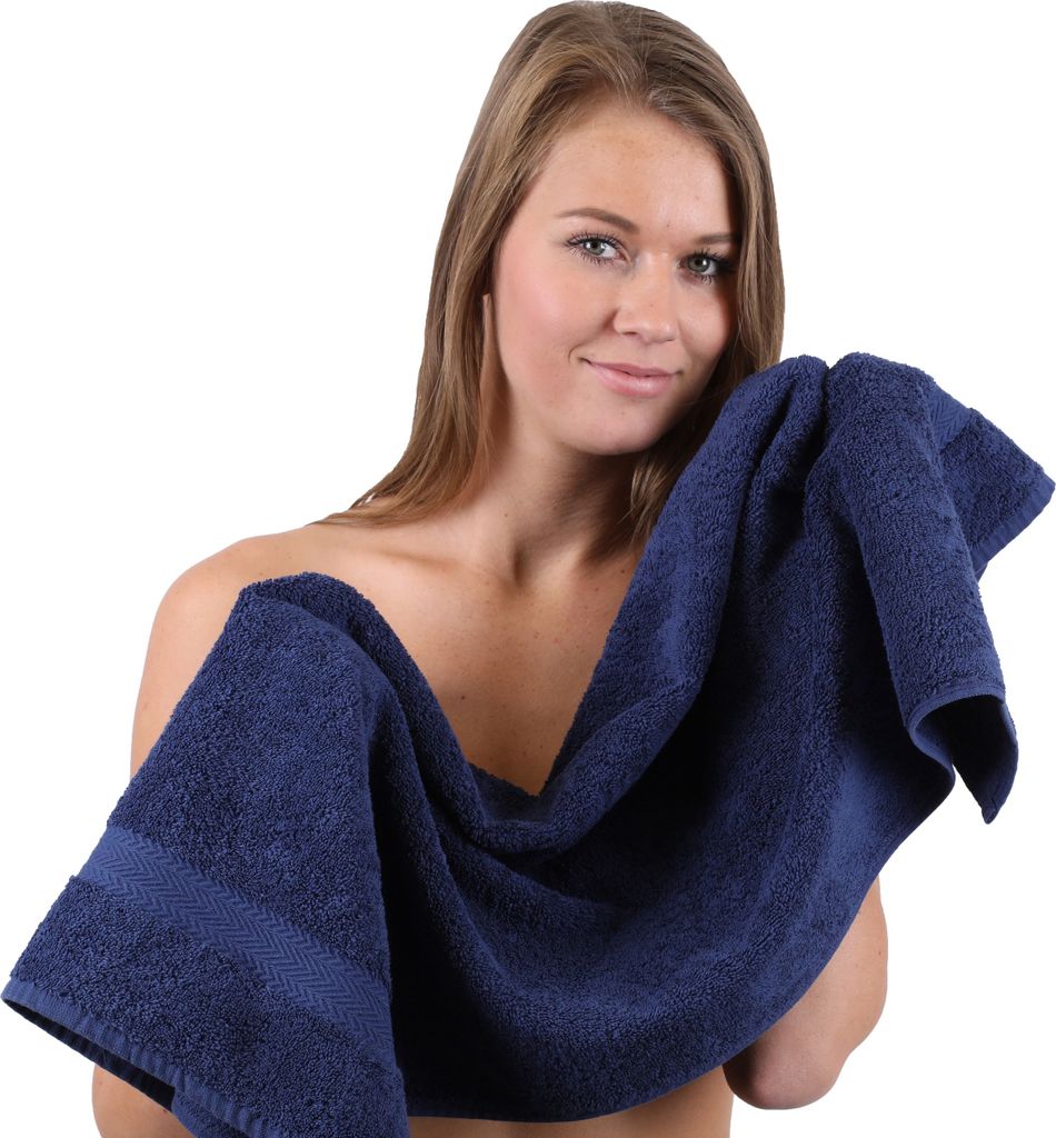 Betz Handtuch PREMIUM 100% Baumwolle 50x100 cm Gesicht- Hände- Körper- Handtuch Farbe - dunkelblau