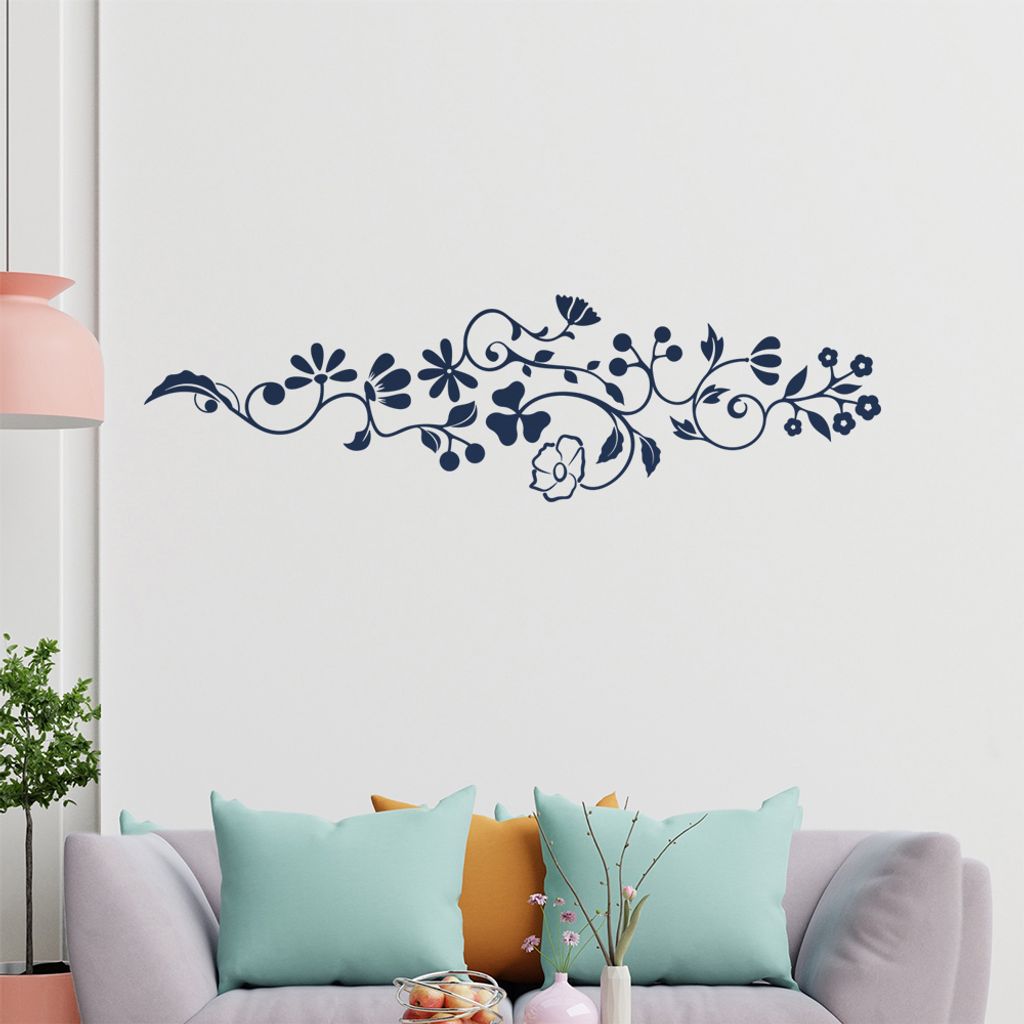 Kleeblatt - Blüten - Blätter Wandtattoo in 6 Größen - Wandaufkleber Wall Sticker - Dekoration, Küche, Wohnzimmer, Schlafzimmer, Badezimmer