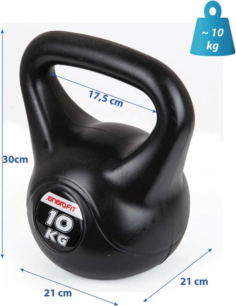 Komposit Hantel Kettlebell 10 KG Gewichte ENERO FIT