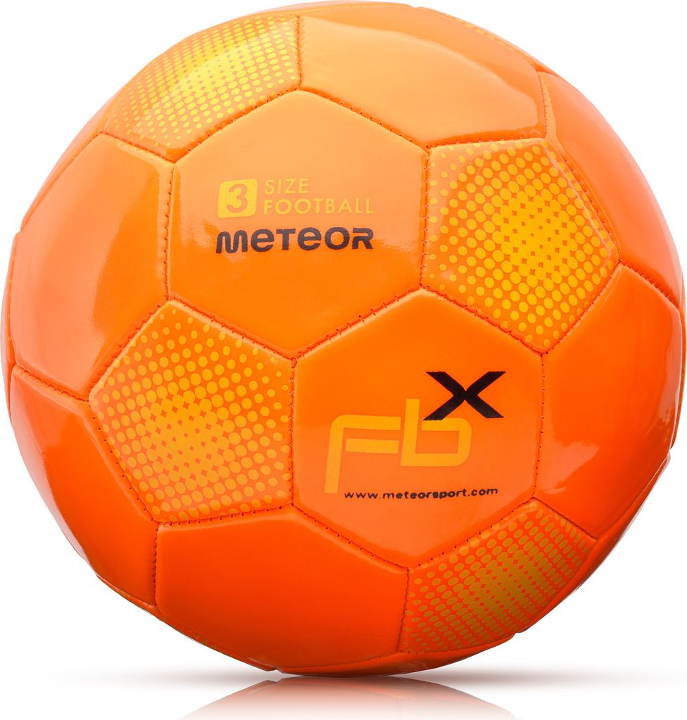 Piłka nożna Meteor FBX 3 pomarańczowy Zdjęcie produktu 
