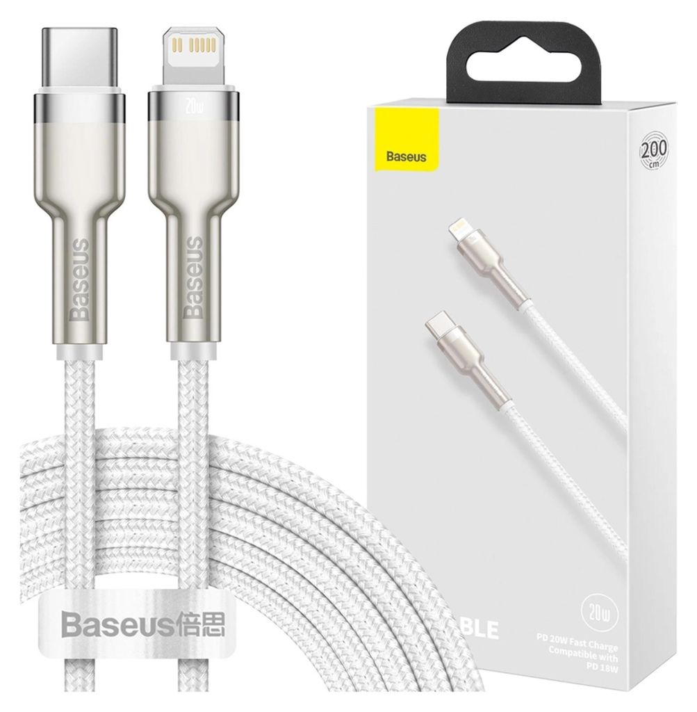 Câble Usb-C Do Lightning Baseus Baseus Cafule, Pd, 20W, 2M Image du produit 