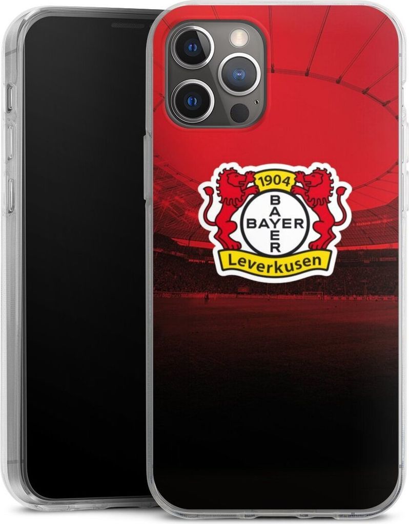 DeinDesign Handyhülle für Apple iPhone 12 Pro Silikon Hülle Case Smartphone Schutzhülle Bayer 04 Leverkusen Offizielles Lizenzprodukt Stadion